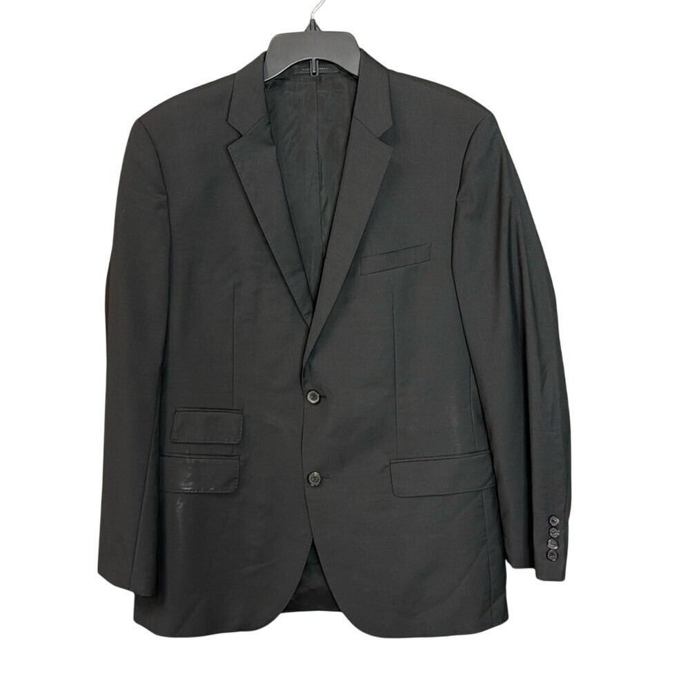 Hugo Boss Black Two Button Sport Coat Blazer Mens 42R Ticket Pocket Suit Jacket